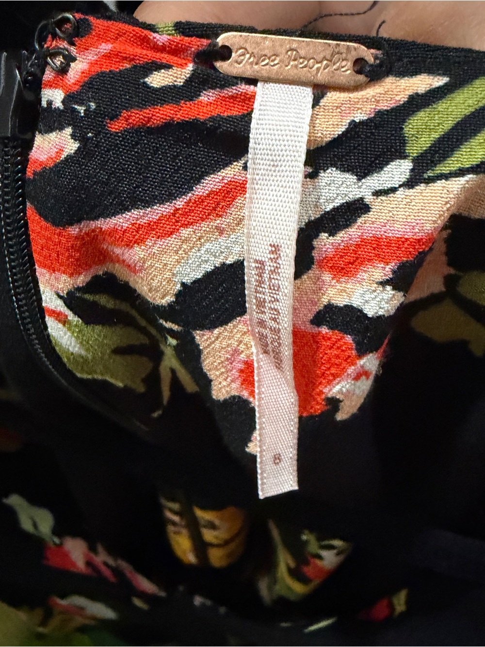 Free People Garden Floral Dress Black size 8 - Picture 4 of 4